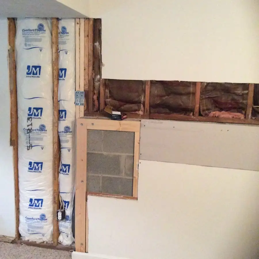 Wall insulation replacement during Structural Drying in Alpena